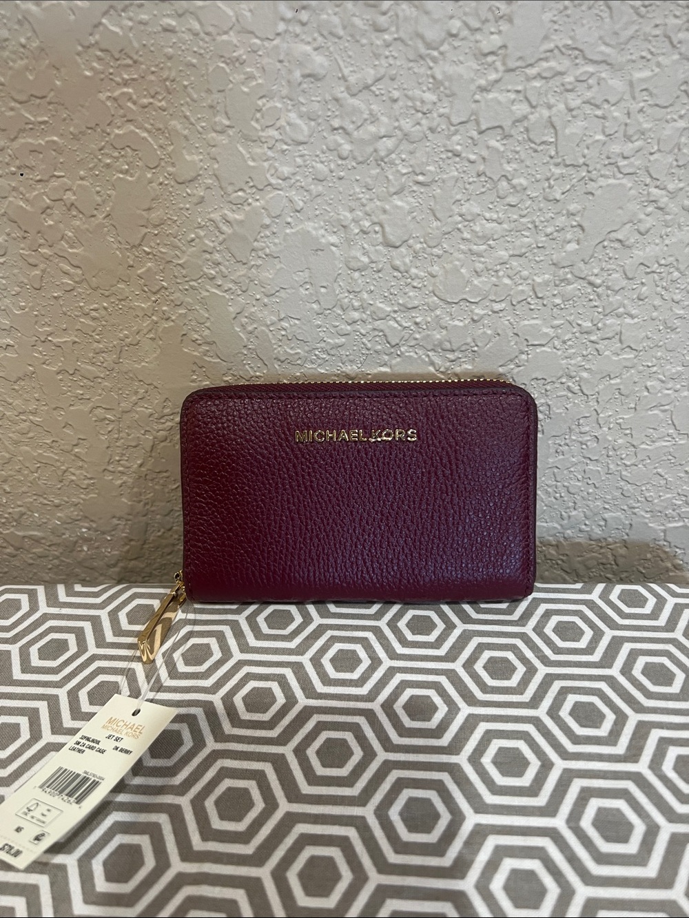 MICHAEL Michael Kors DK BERRY SM ZA card case leather